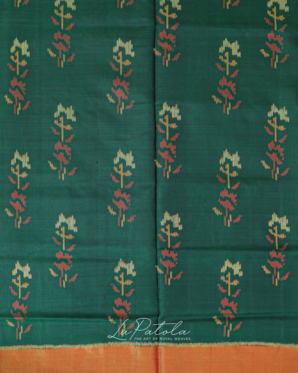 Deep Green Parrot Figure Patola Saree