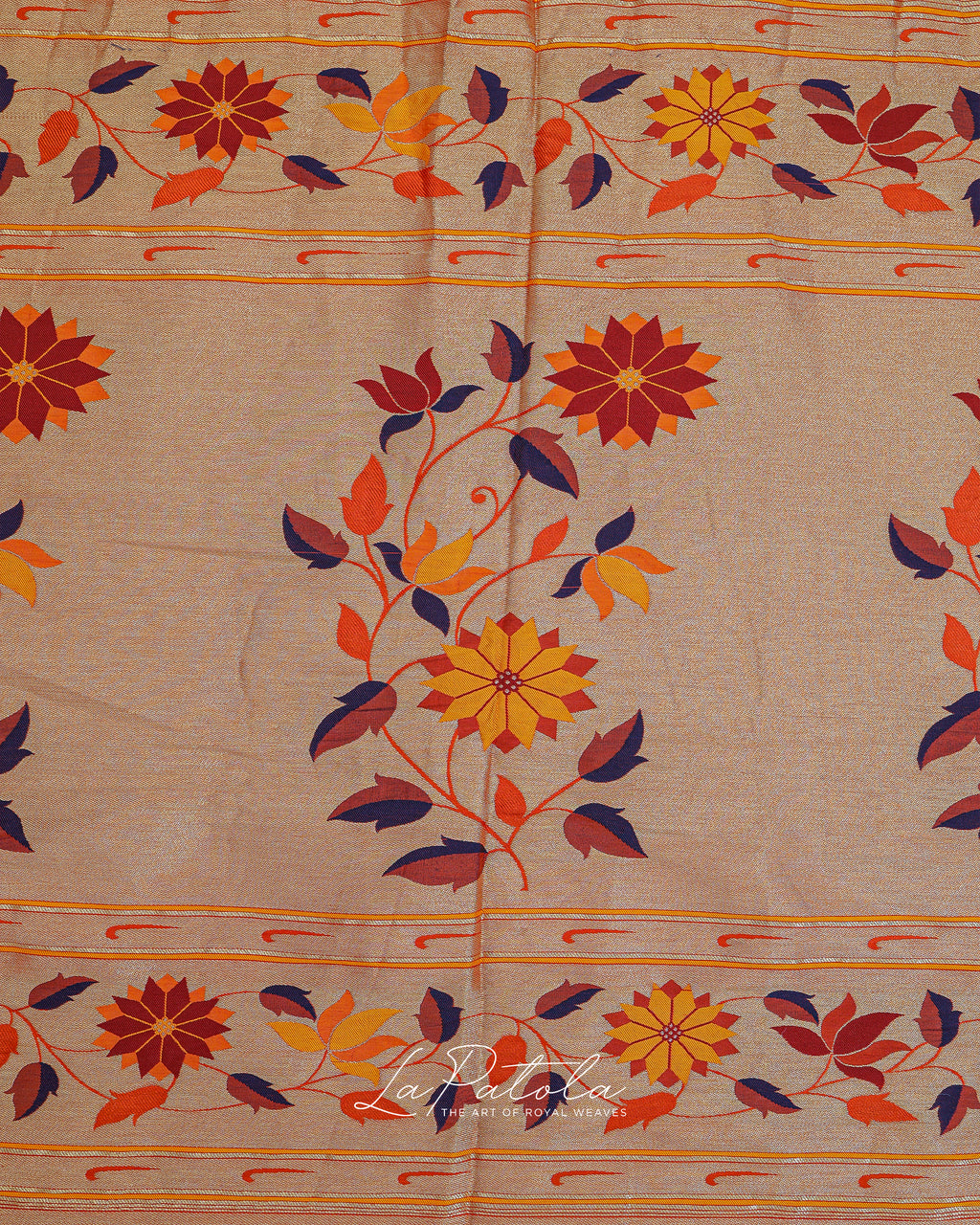 Fuchsia Floral Pallu Bandhej Saree