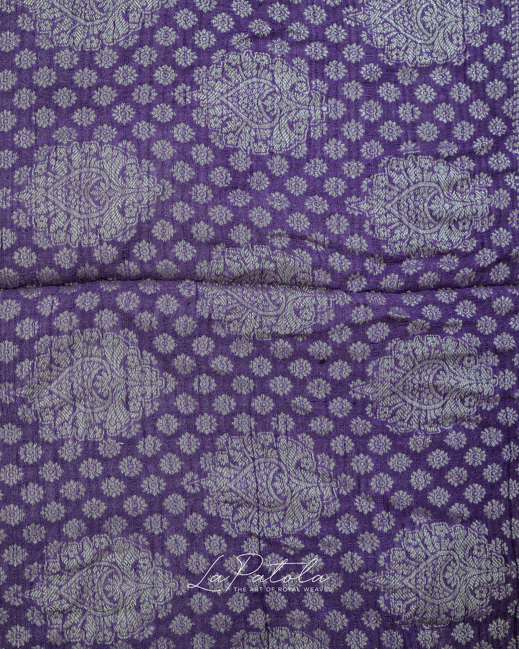 Lavender Jacquard Bandhej Saree