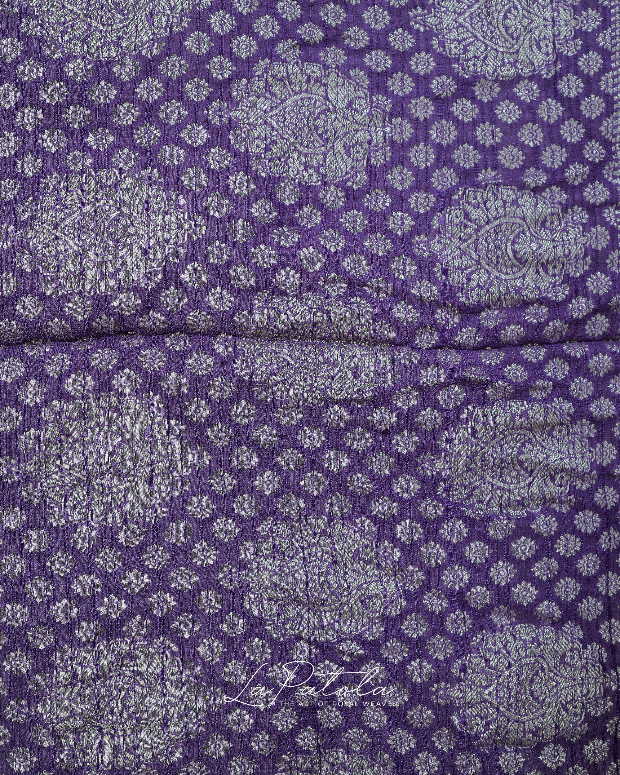 Lavender Jacquard Bandhej Saree