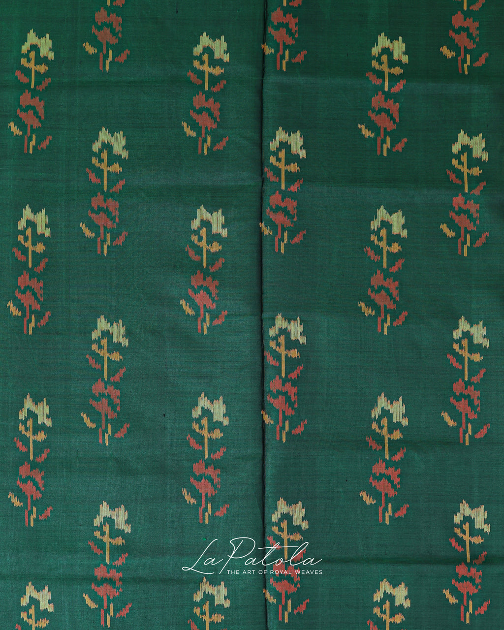 Deep Green Parrot Figure Patola Saree