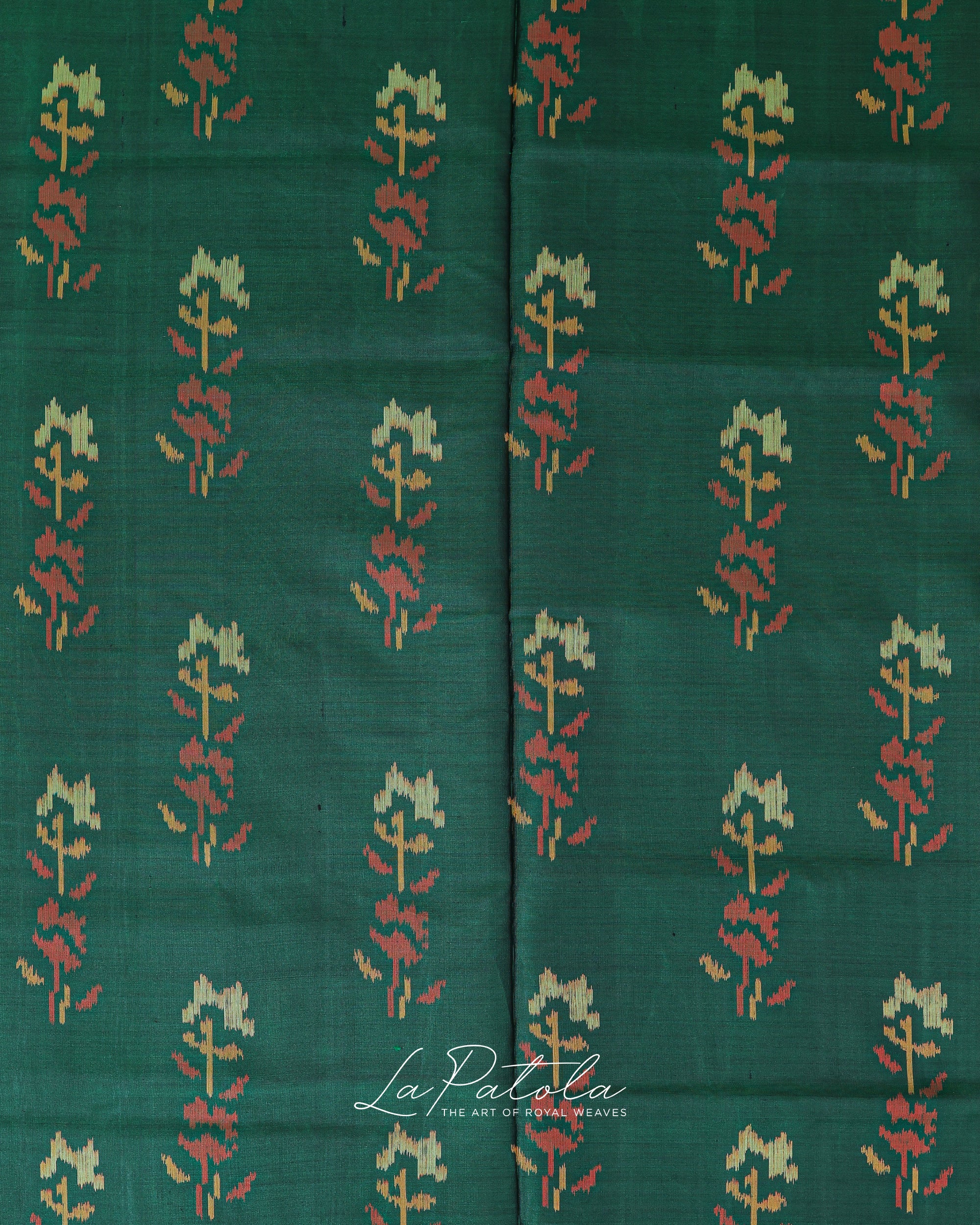 Deep Green Parrot Figure Patola Saree