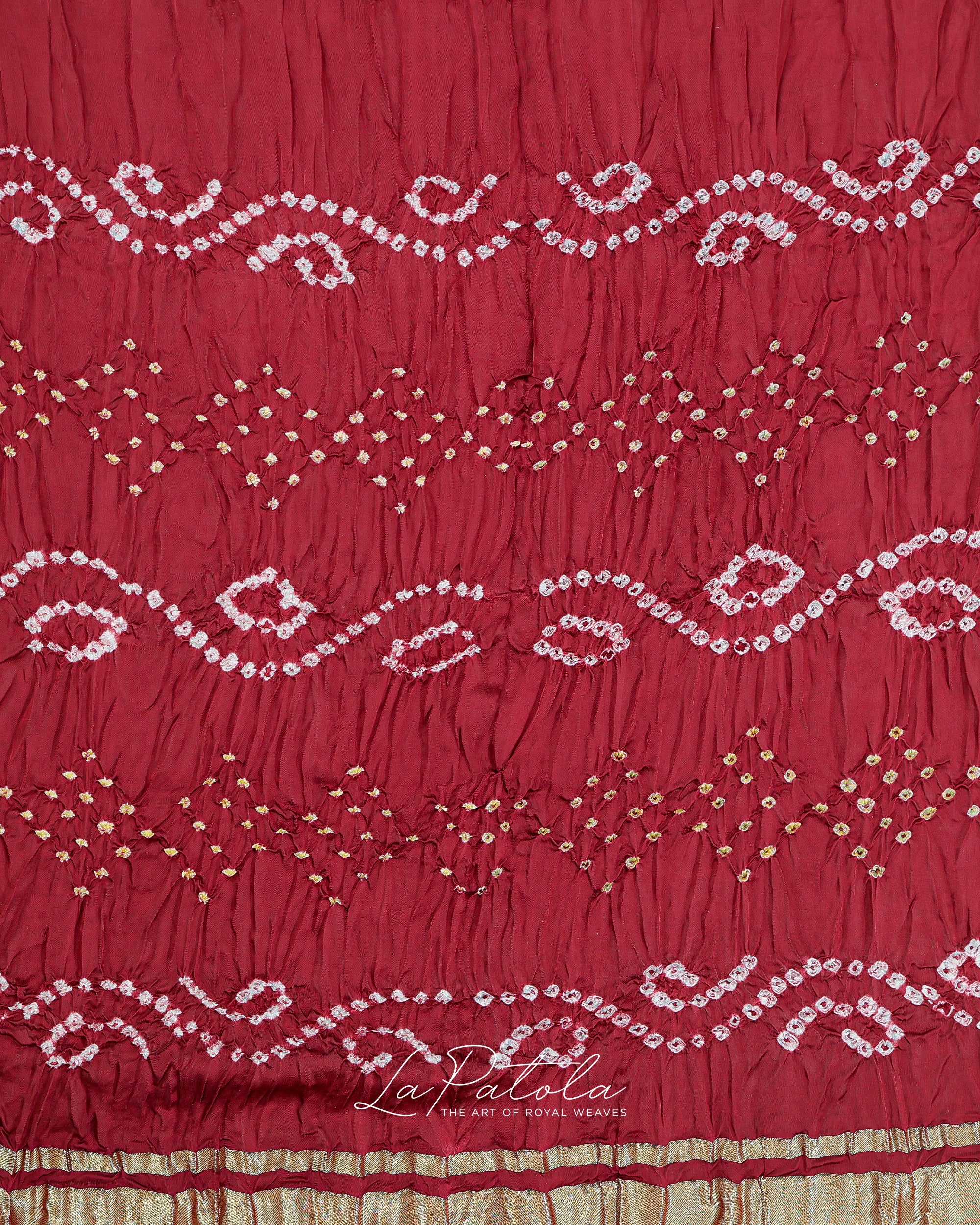 Maroon Gharchola Check Patola Saree