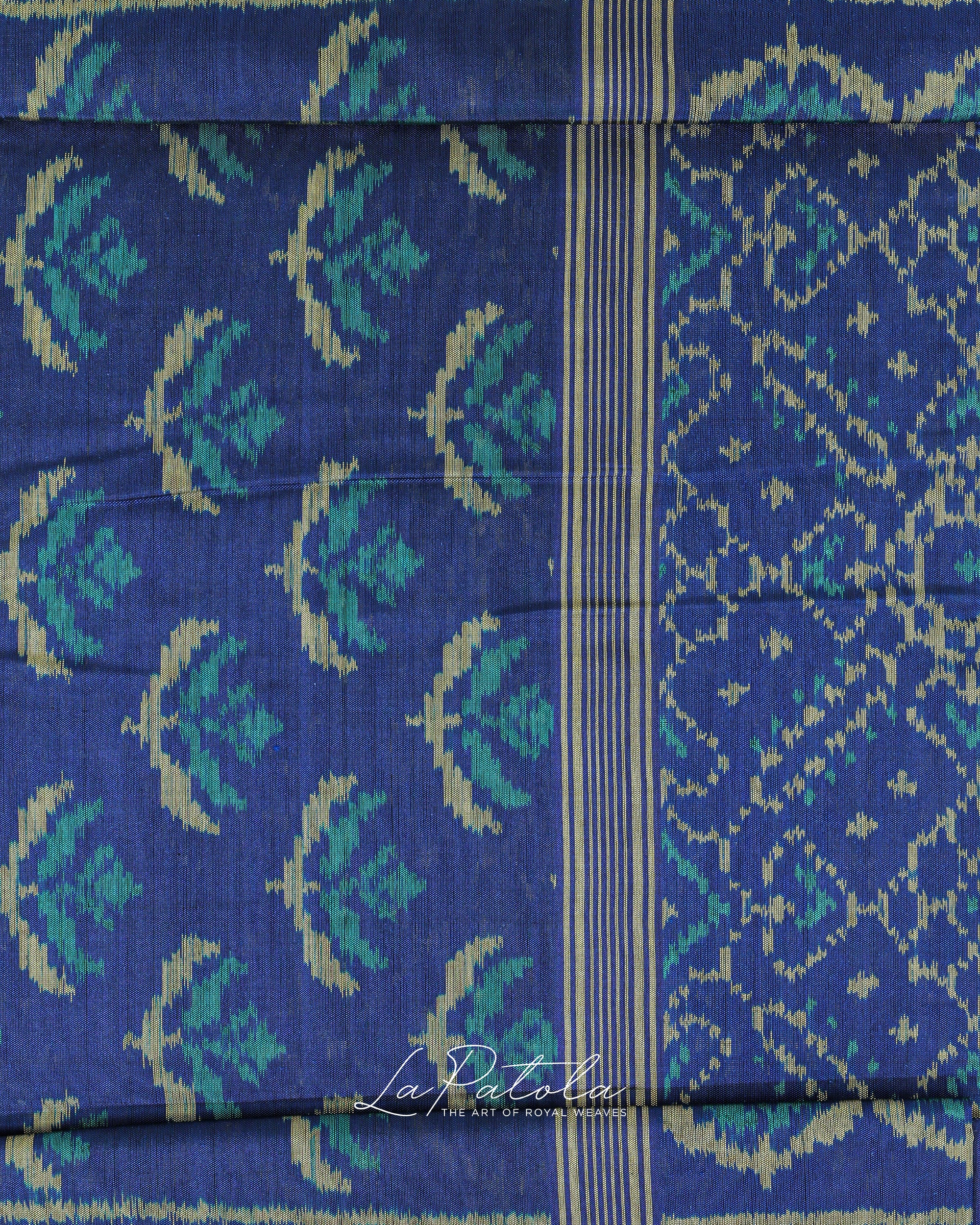 Navy Blue Buti Patola Saree