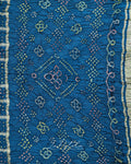 Royal Blue Leheriya Bandhej Saree
