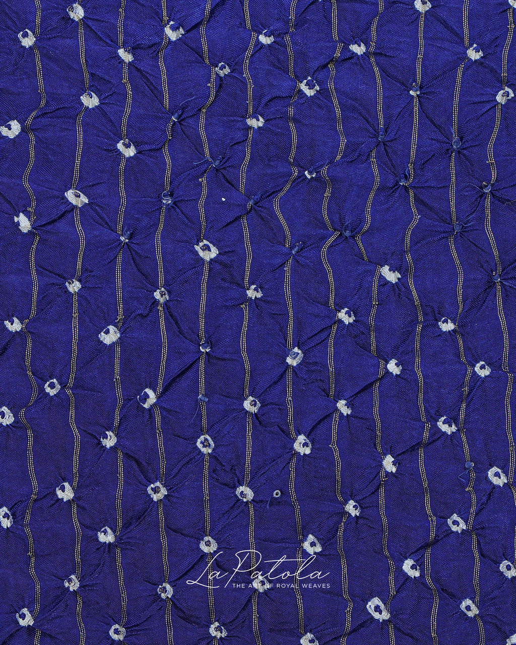 Purple Leaf Pallu Bandhej Saree