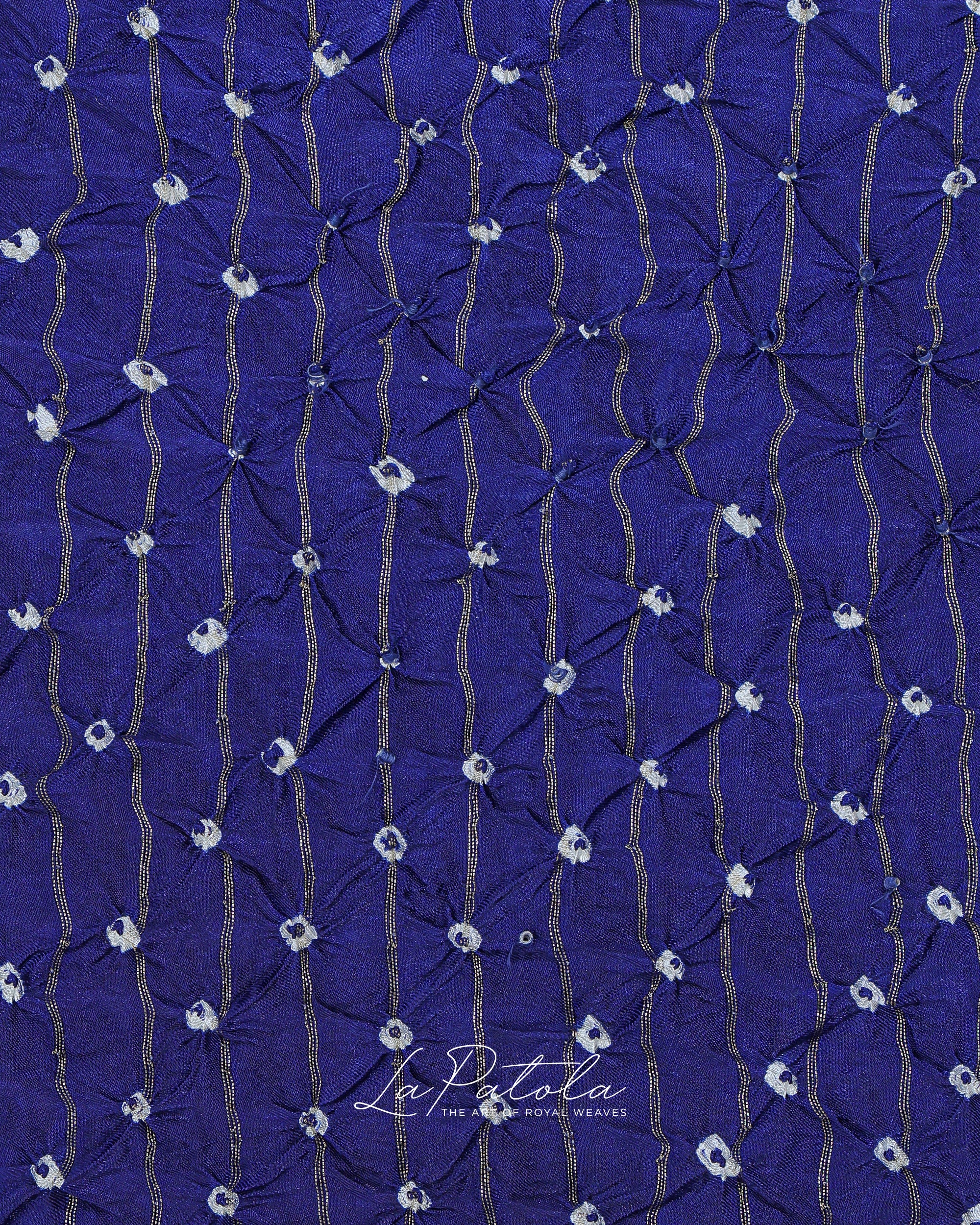Purple Leaf Pallu Bandhej Saree