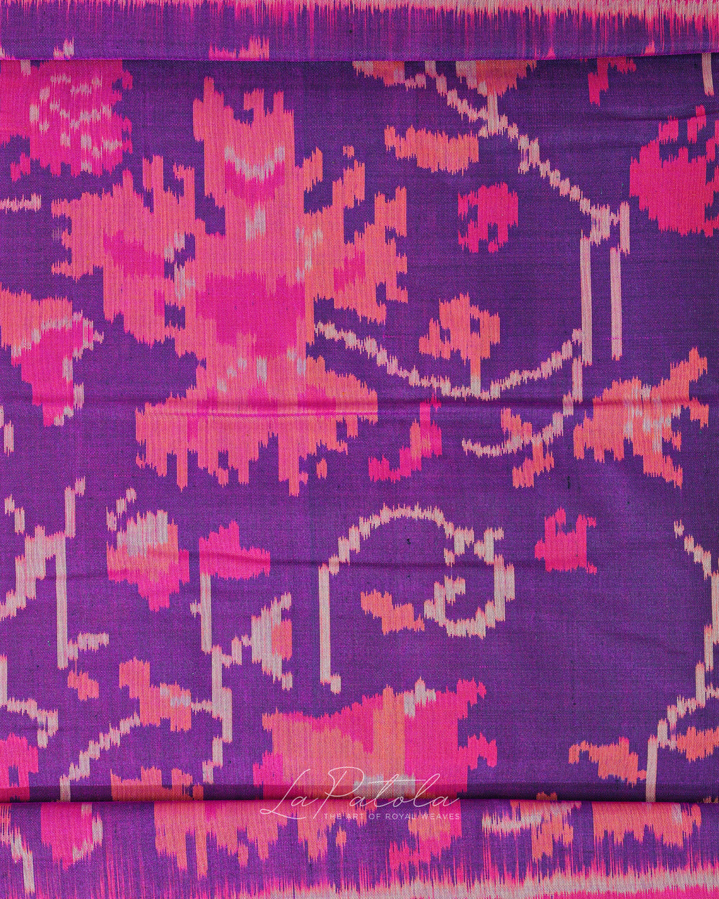 Purple Floral Pallu Patola Saree