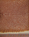Mocha Printed Pallu Bandhej Saree