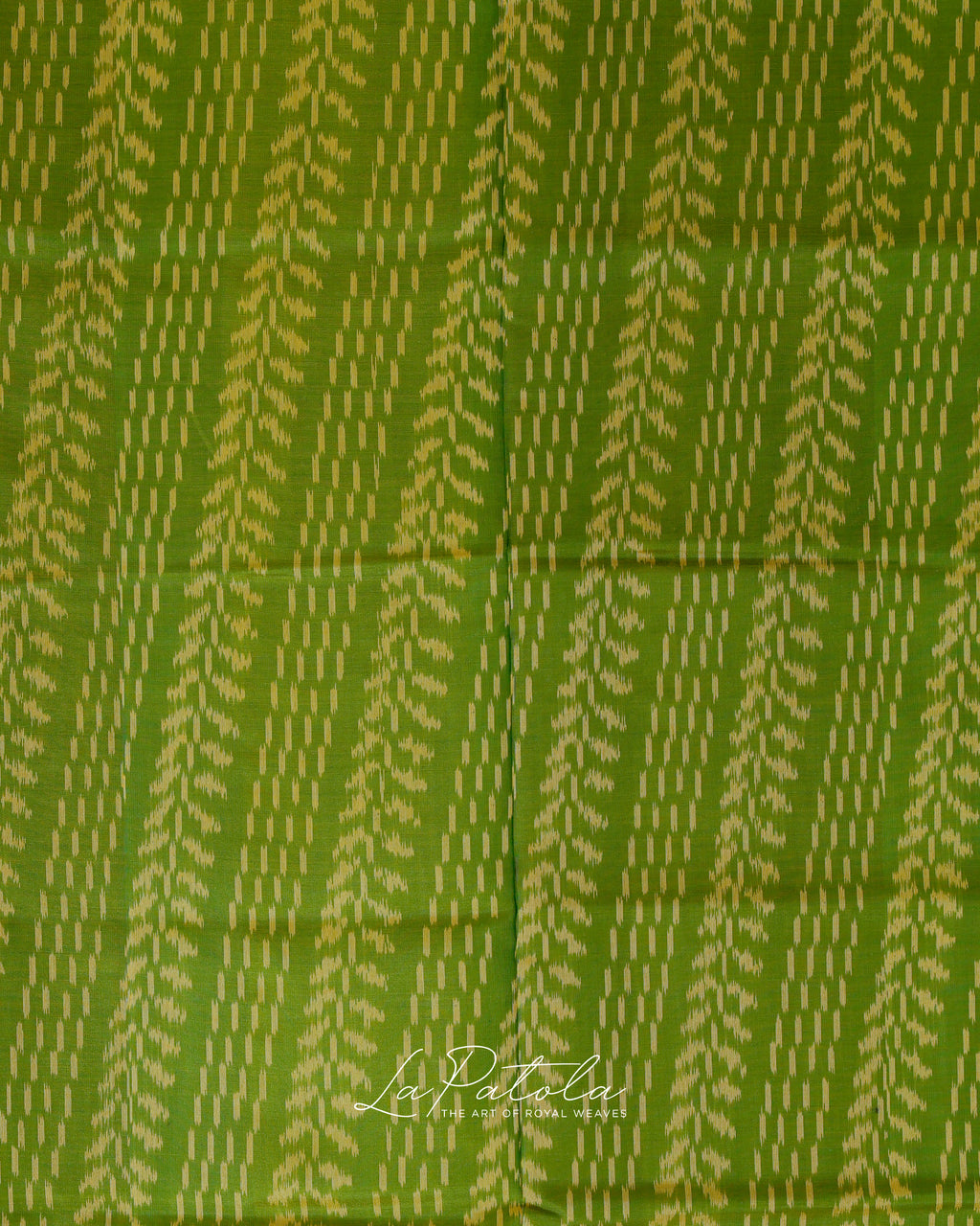 Olive Green Creeper Ikat Patola Saree