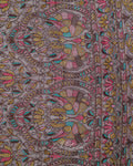Pearl Grey Printed Pallu Bandhej Saree