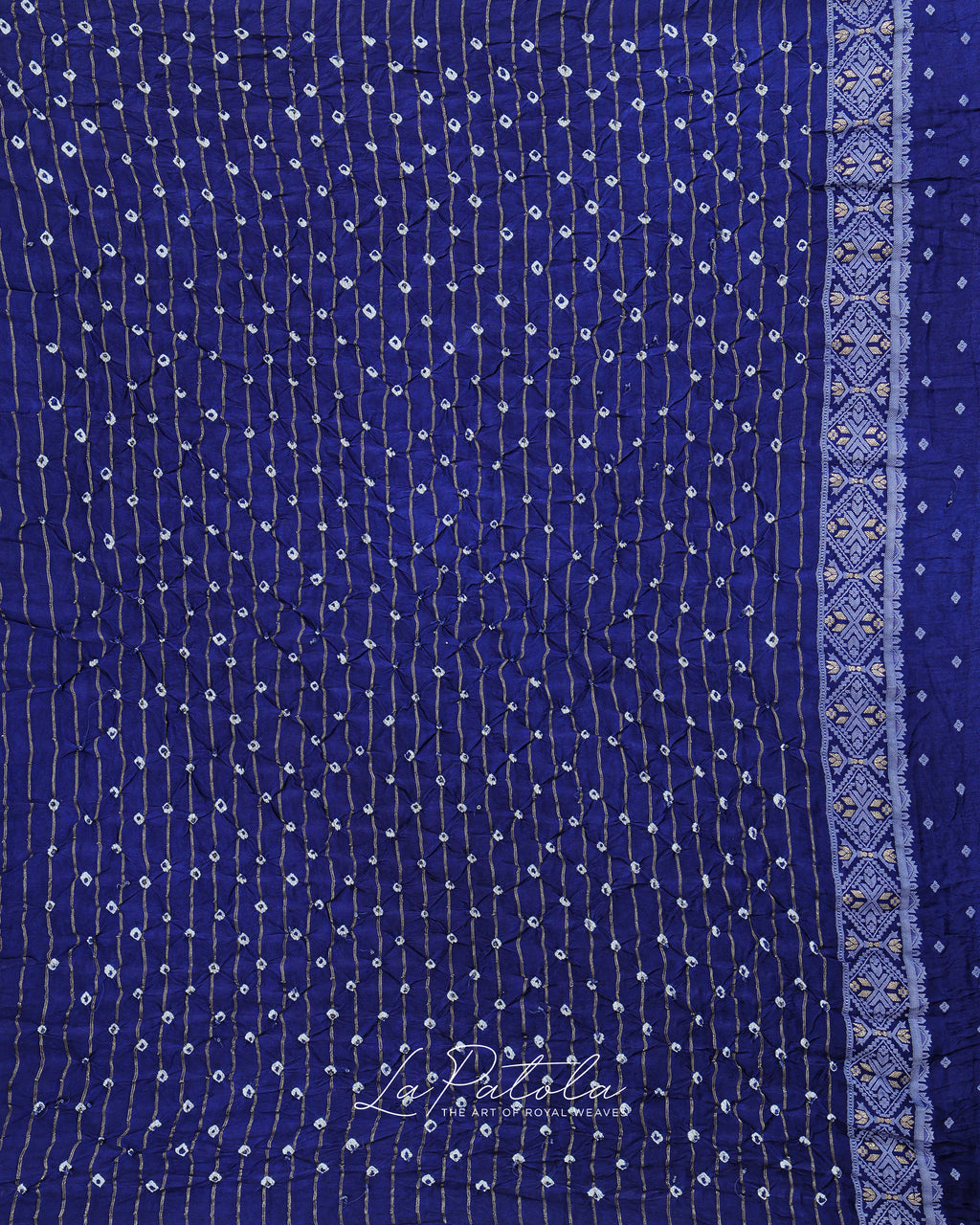 Purple Leaf Pallu Bandhej Saree