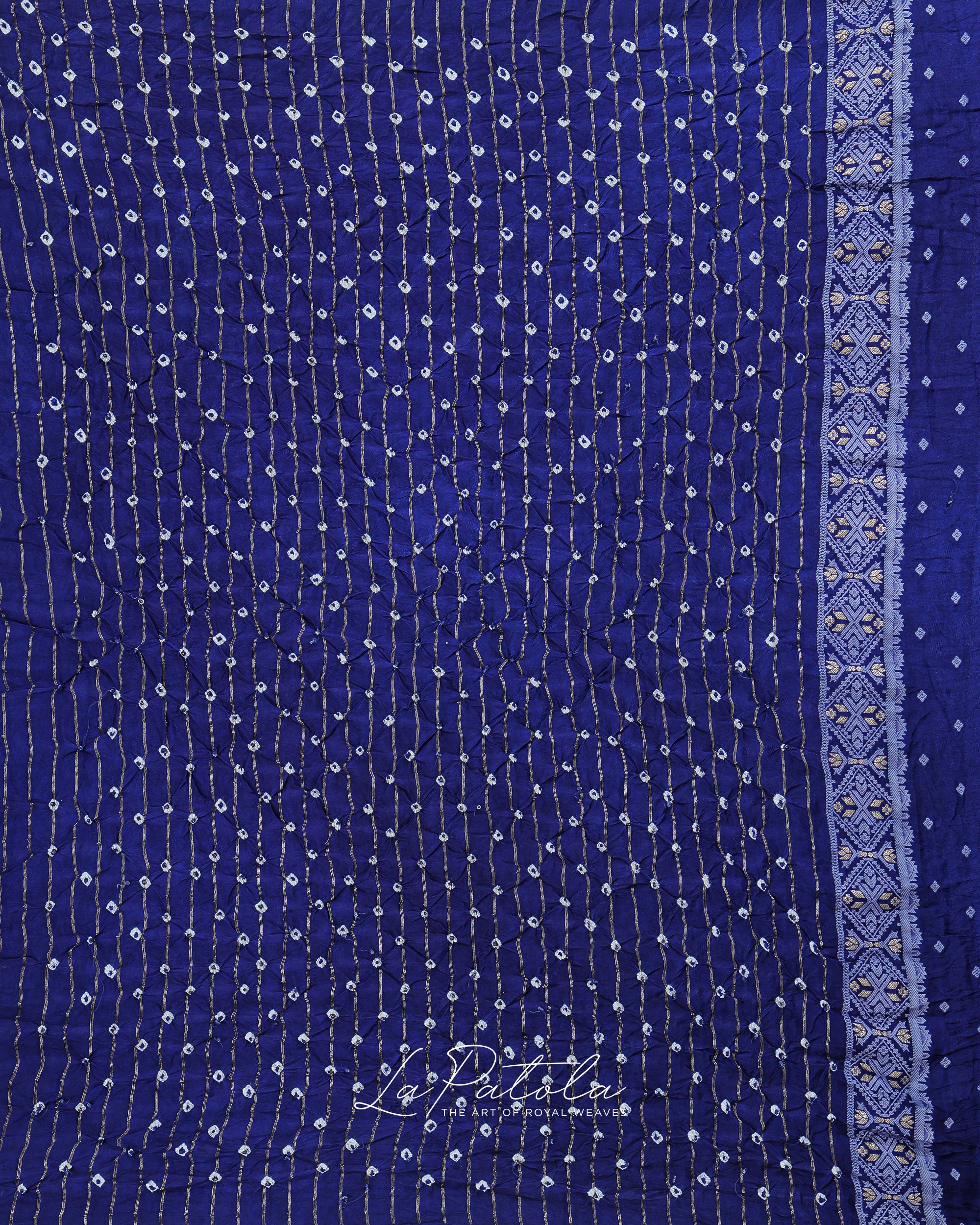 Purple Leaf Pallu Bandhej Saree