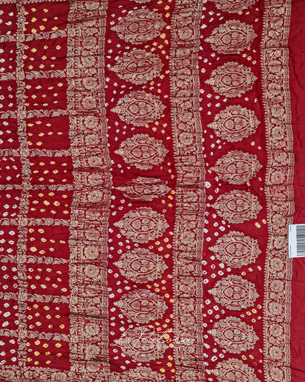 Brick Red Gharchola Bandhej Saree
