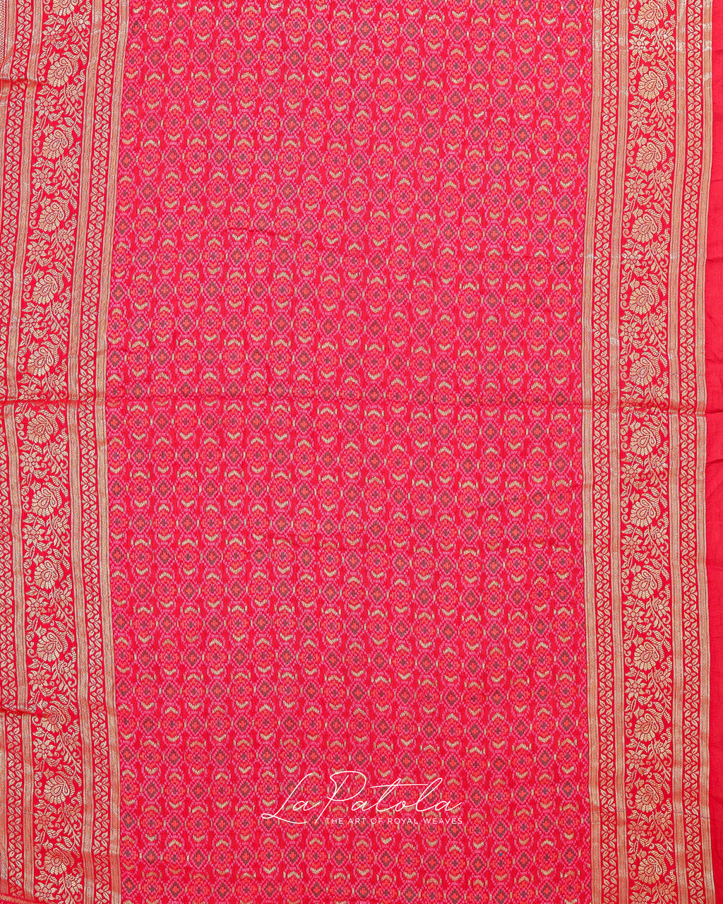 Hot Pink Micro Dot Bandhej Saree