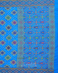Sky Blue Geometric Bandhej Saree