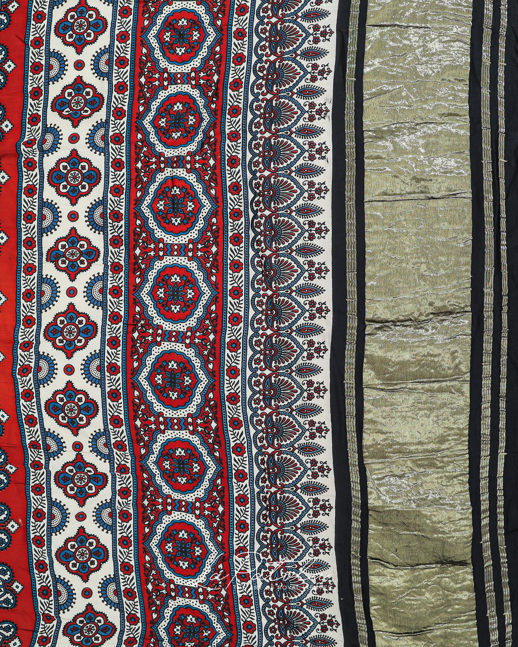 Cobalt Polka Bandhej Saree
