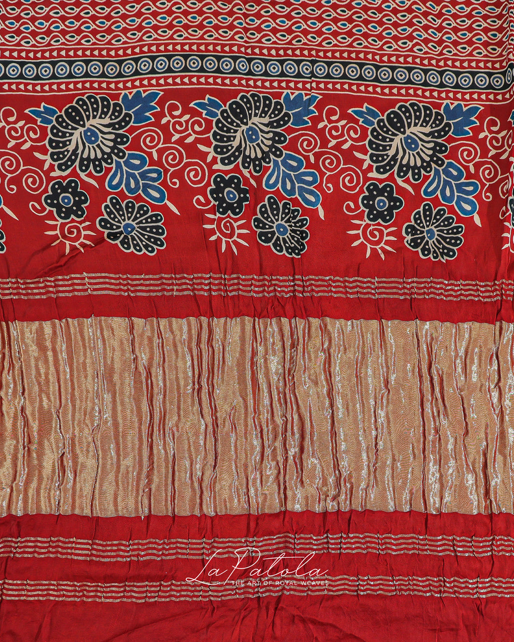 Ink Blue Buti Bandhej Saree