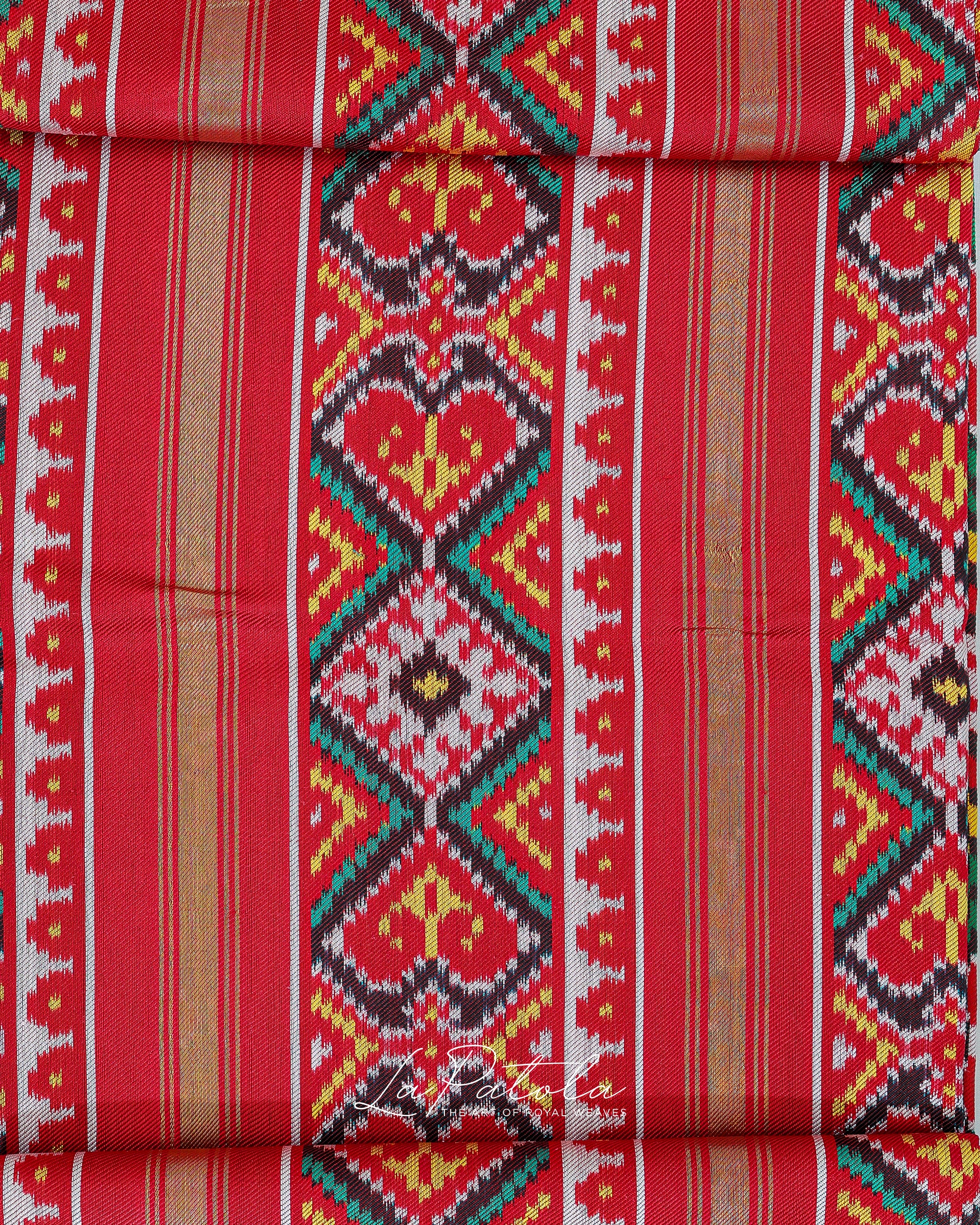 Multicolour Diamond Ikat Patola Saree