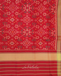 Mustard Orange Plain Border Patola Saree