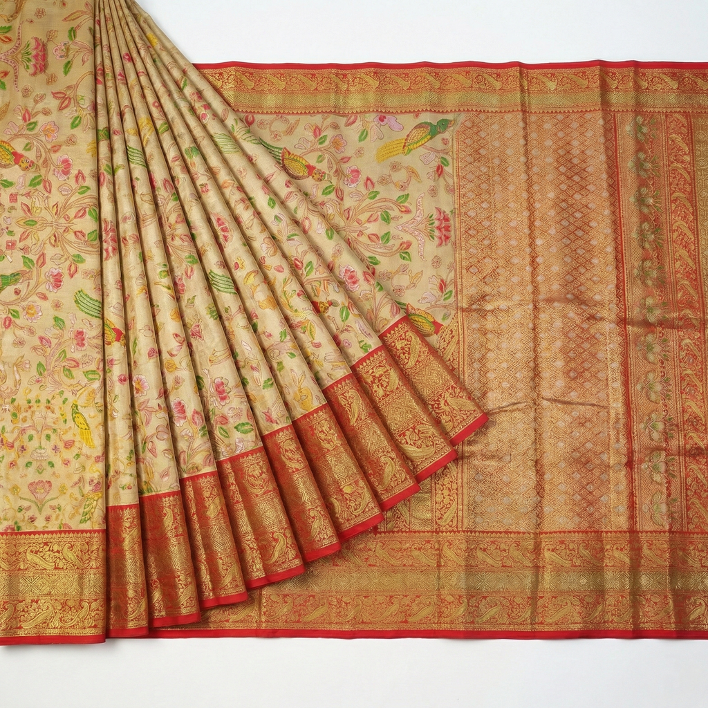 Silk Figure Glove Stone Work Saree