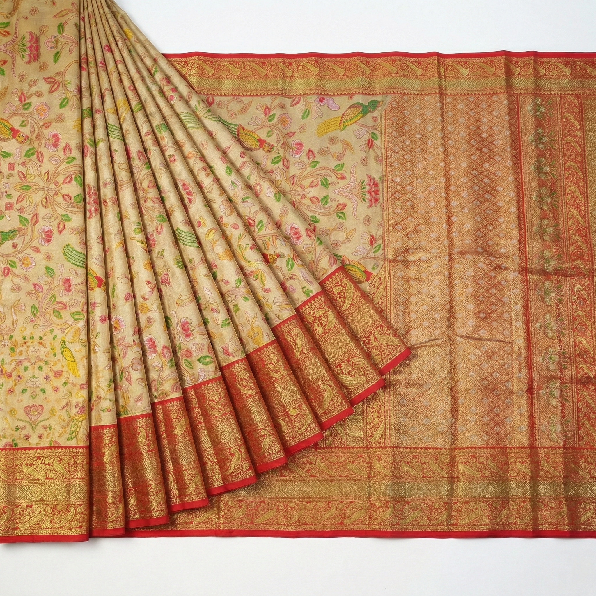 Silk Figure Glove Stone Work Saree