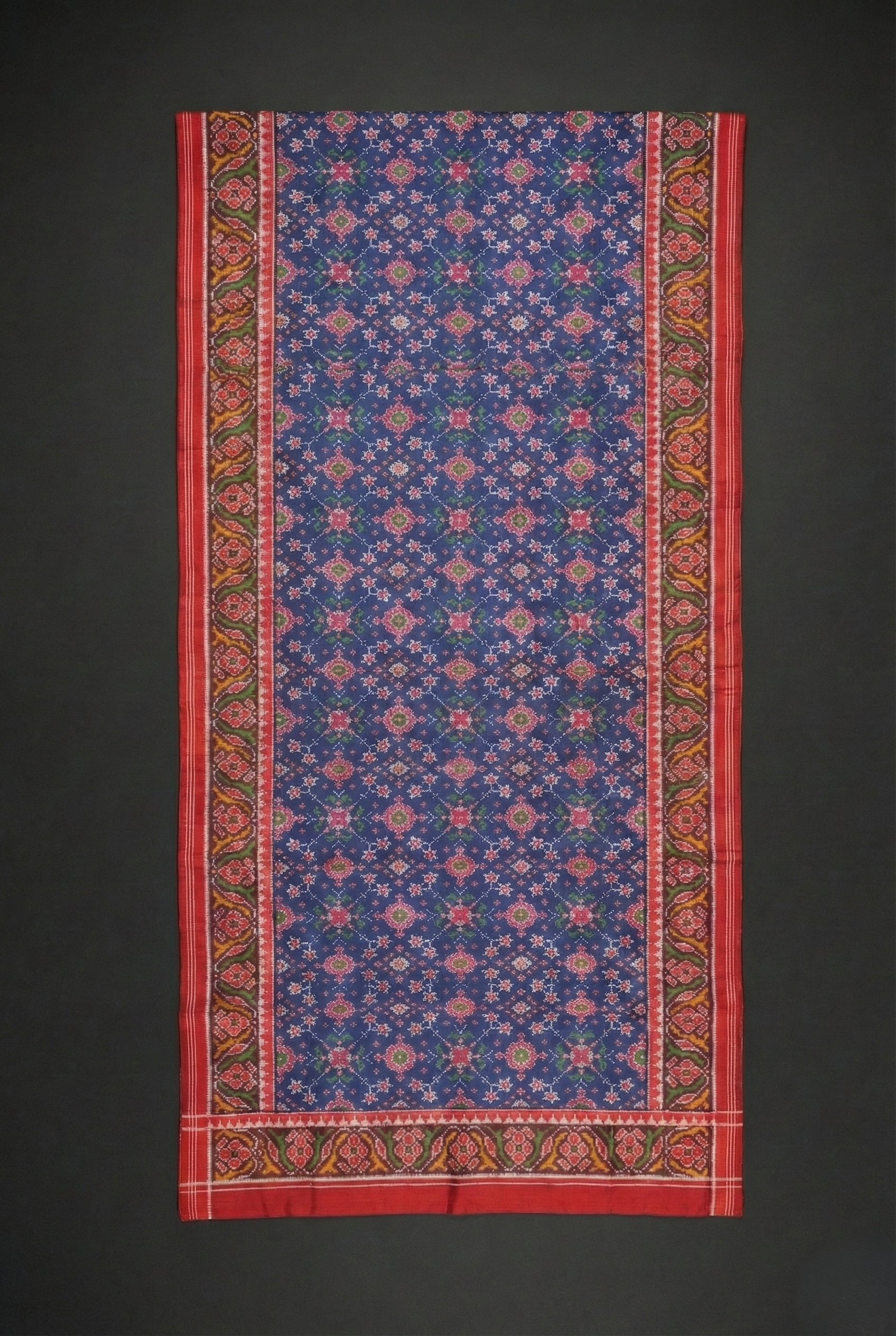 Twill Pure Navratna Patola Silk Saree - Navratna (multi-motif)