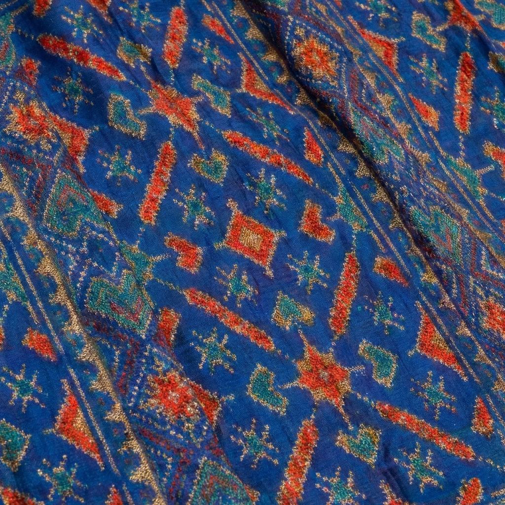 Royal Blue Manekchowk Pan Patola Silk Saree - Royal Blue