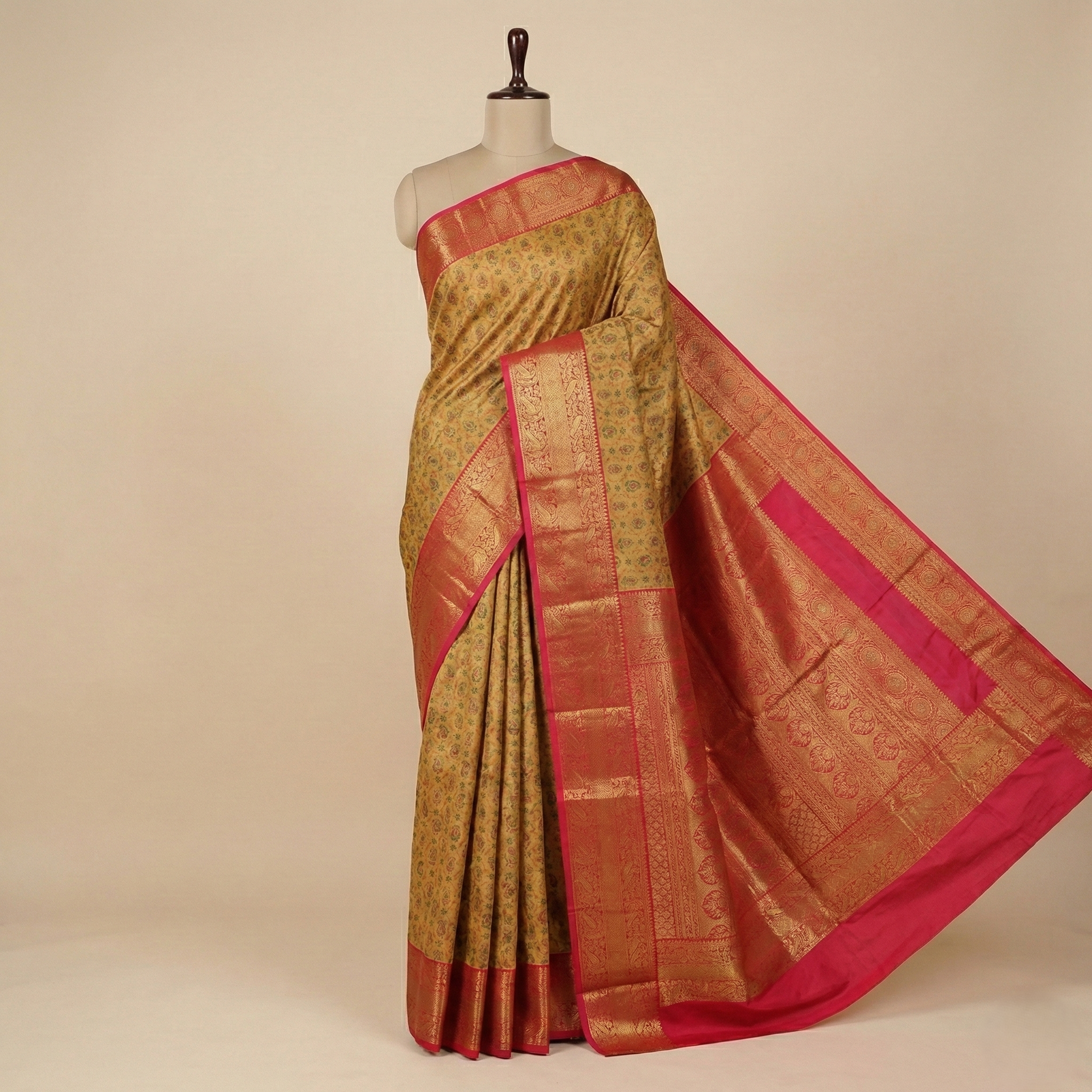 Kalamkari Style Saree, Running Blouse