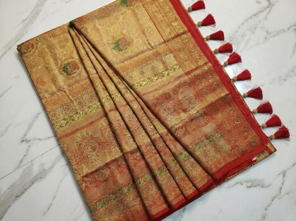 Silk Plated Design Saree with A2 Stone Work