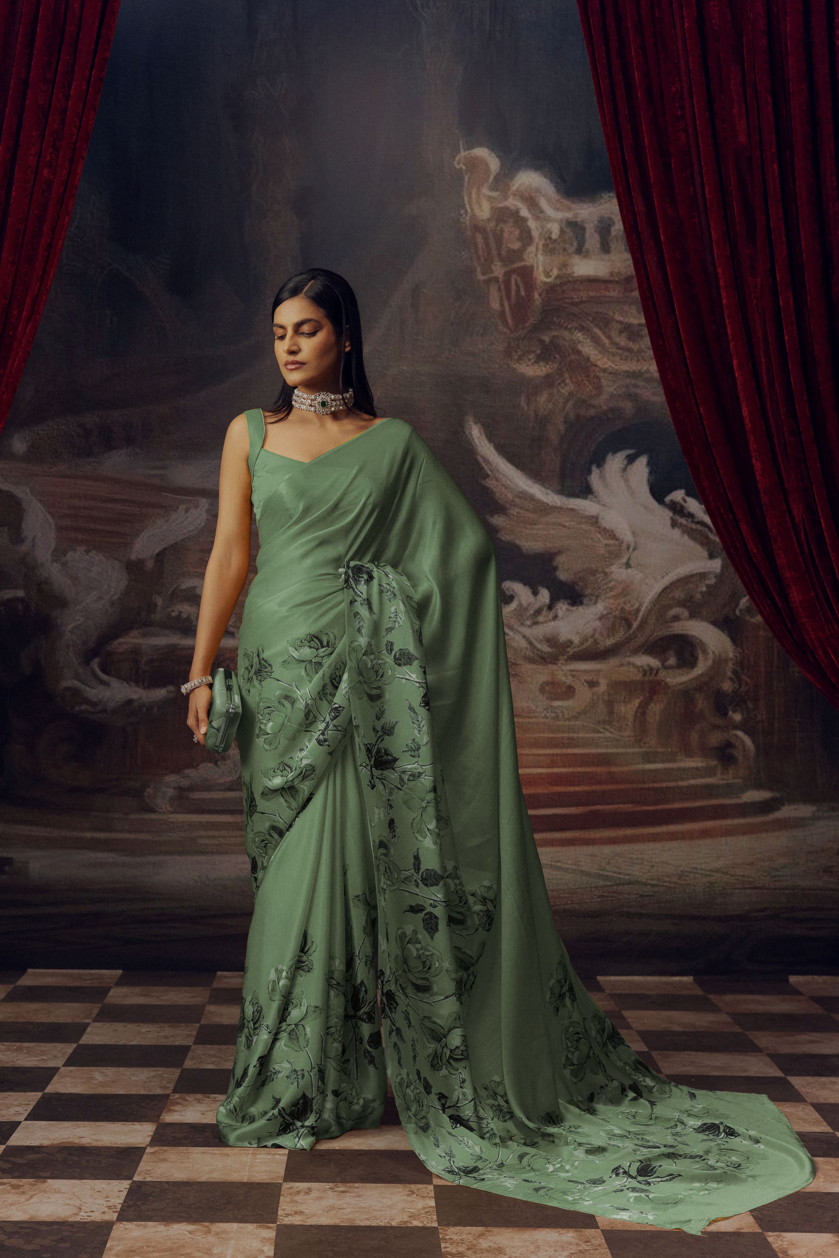 Digital Print Original Japan Satin (Devsena satin)