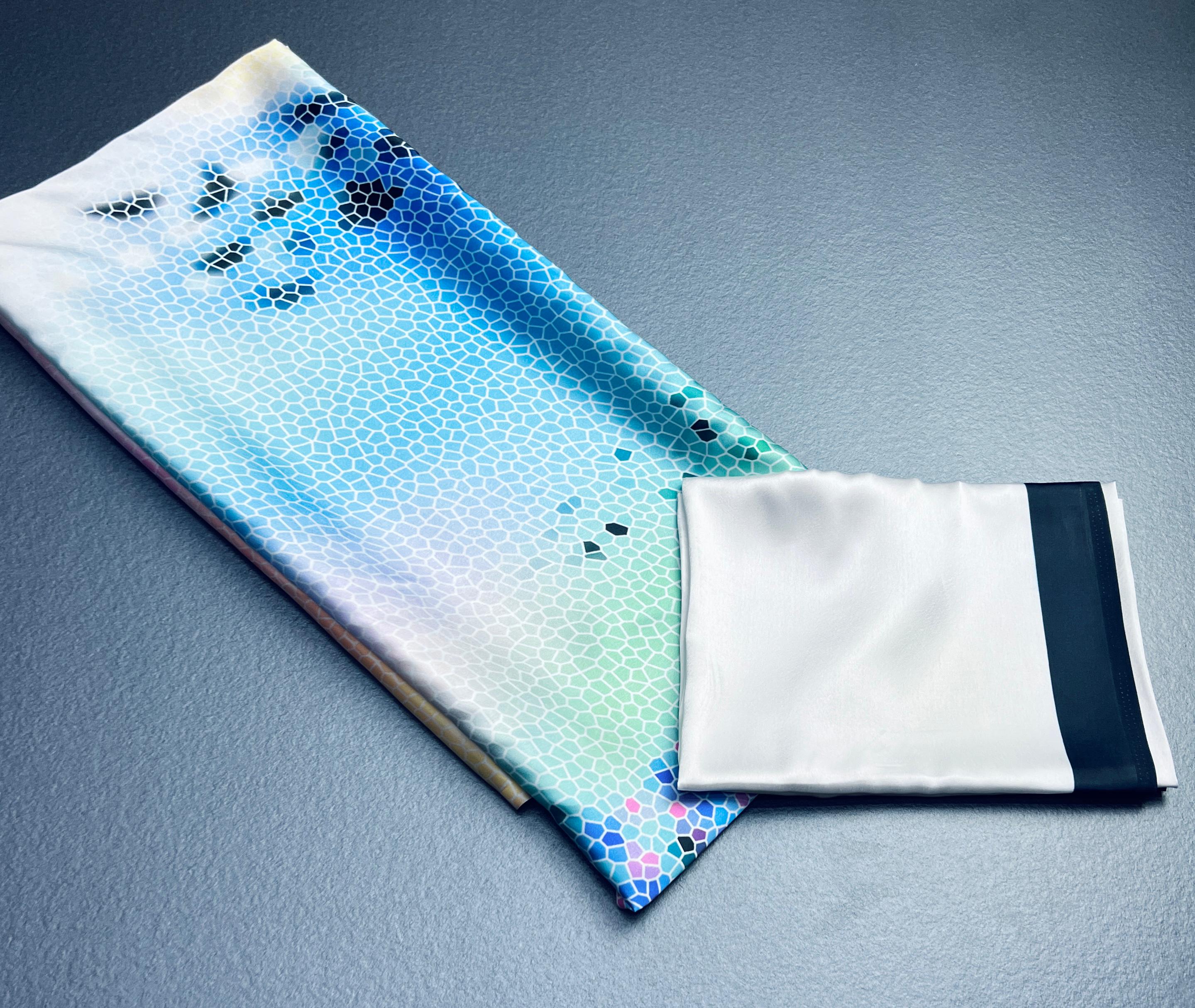 Ombre Sequin Work Digital Print Party Wear Saree Original Japan Satin (Devsena satin)