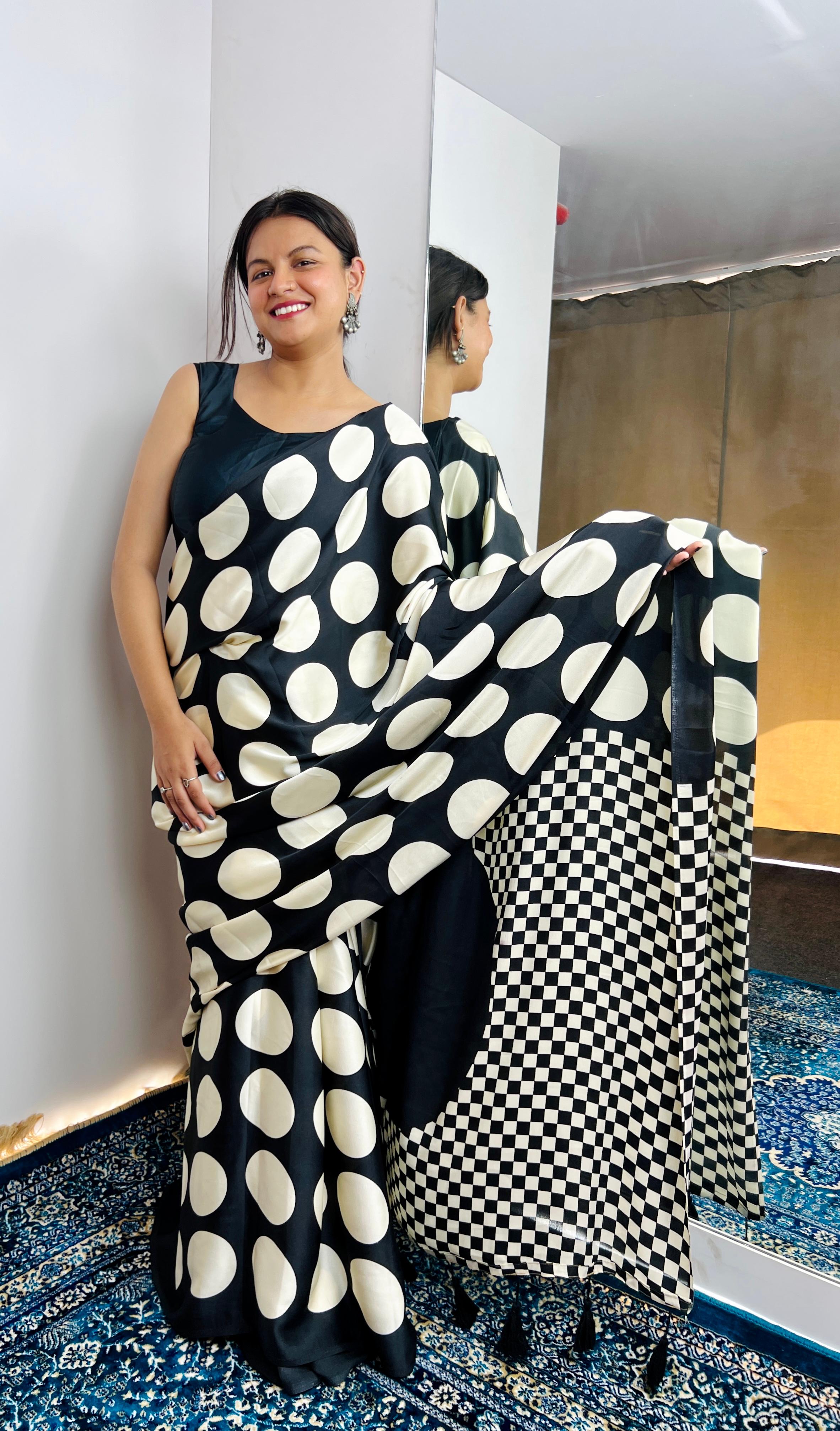 Polka Dots  Original Japan Satin (Devsena satin)