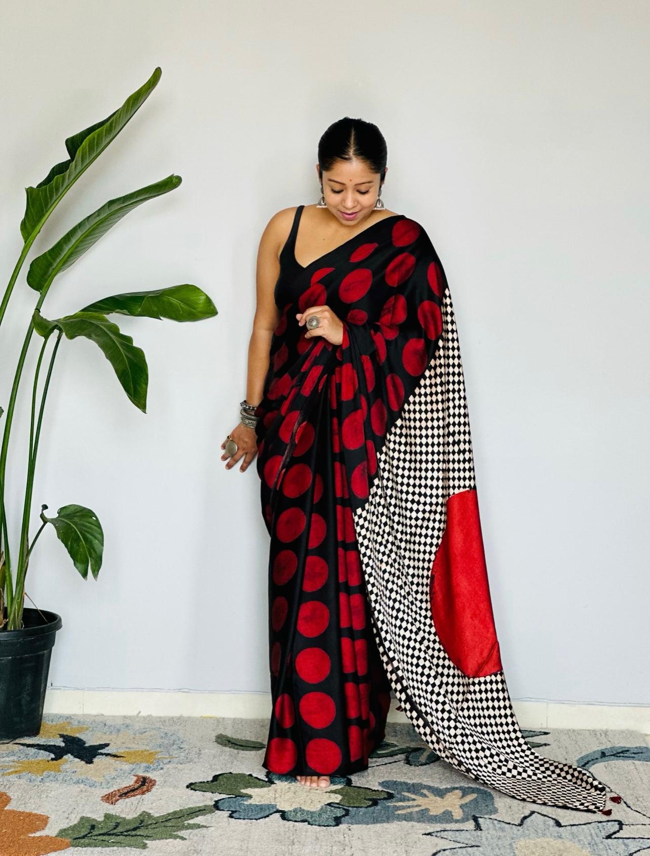 Polka Dots  Original Japan Satin (Devsena satin)