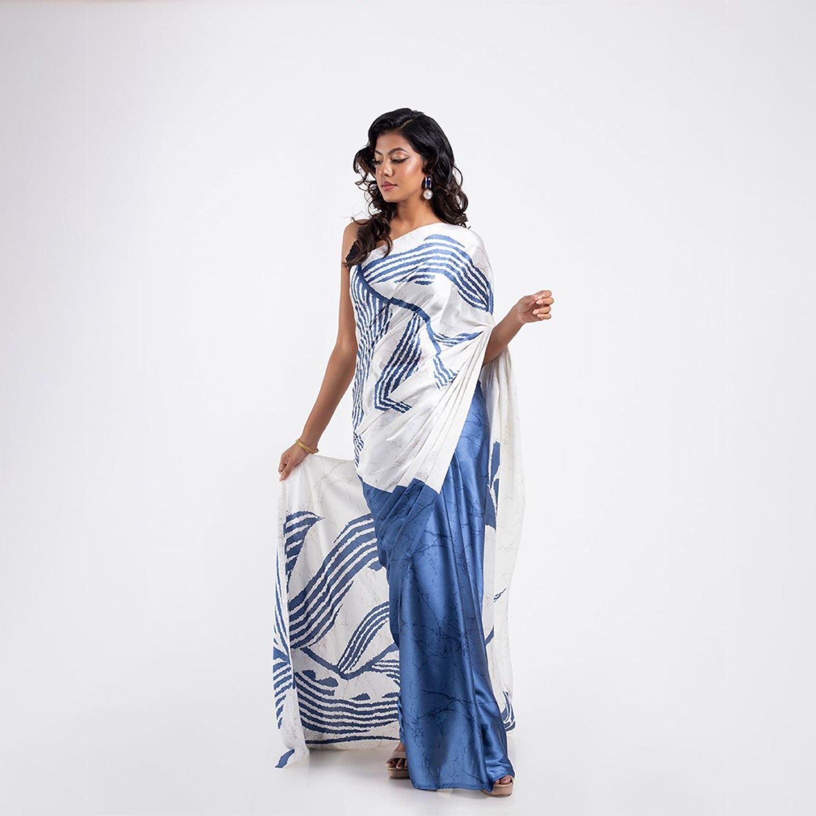 Printed Original Premium Japan Satin Saree