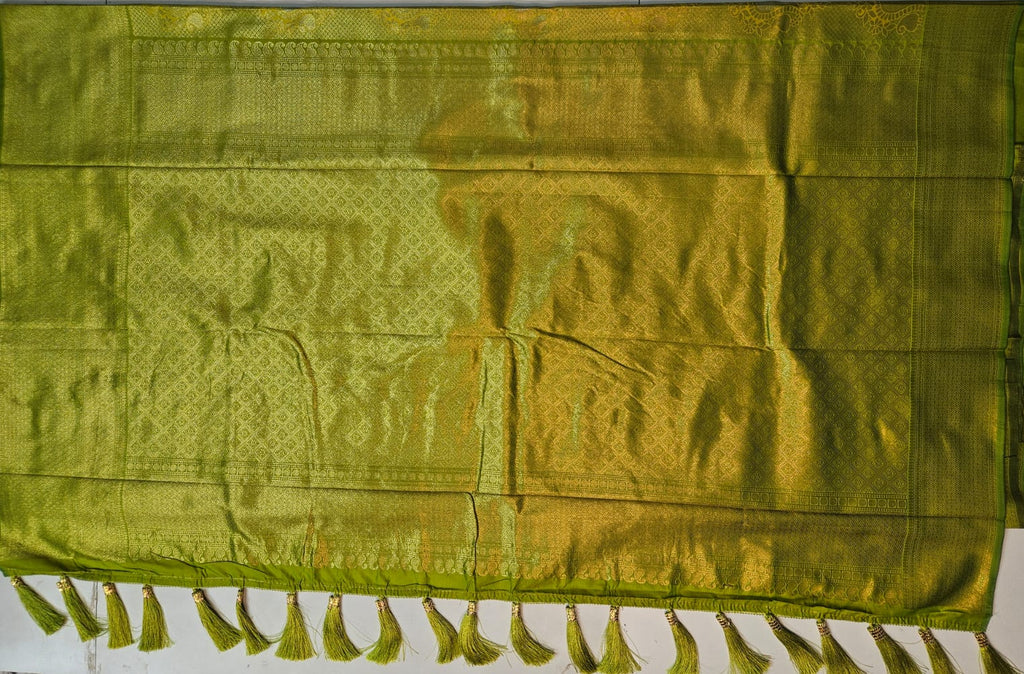 Semi Silk Saree with All-Over Buti Design