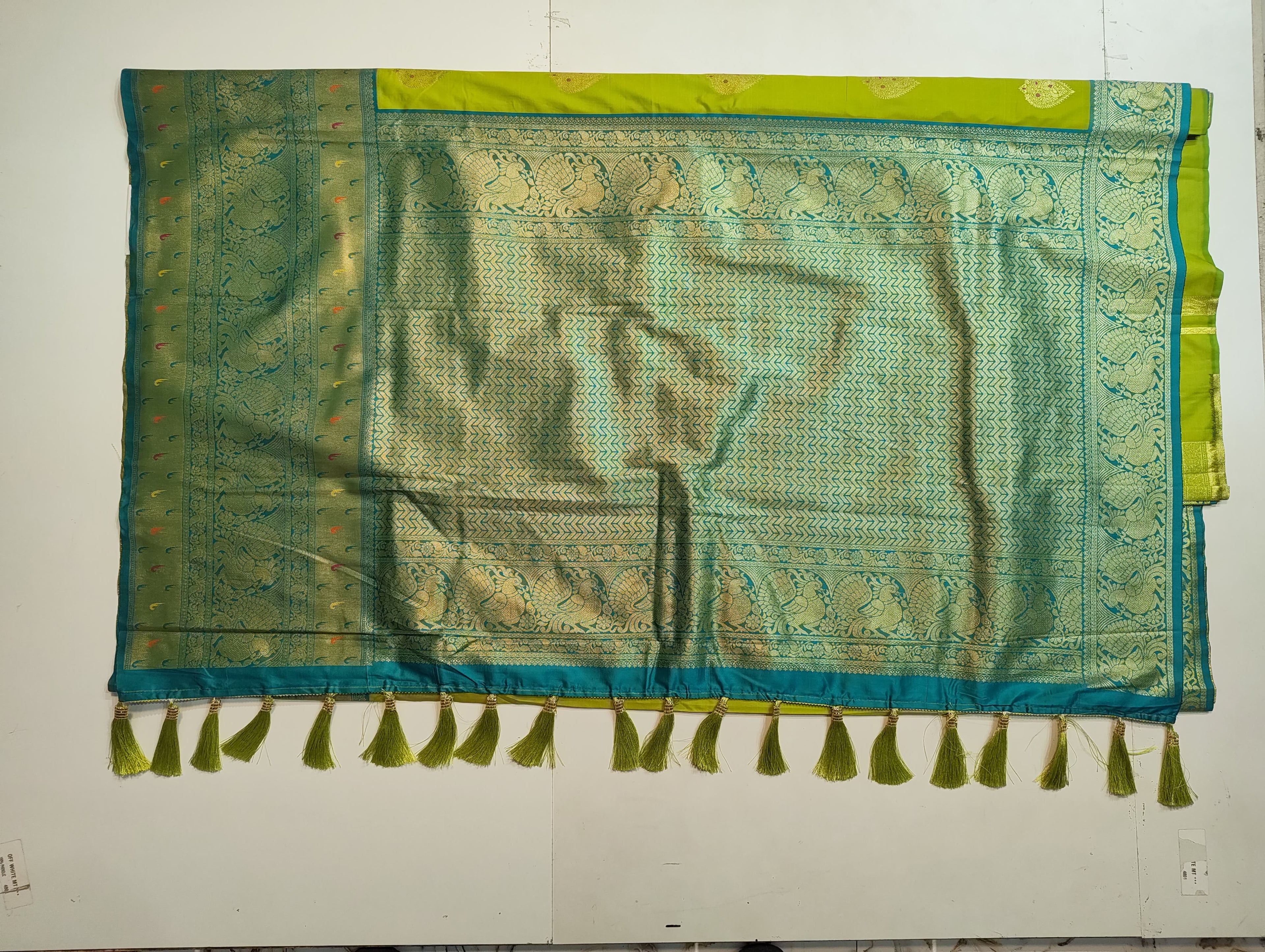 Semi Silk Saree with Buti Parrot Design Gala