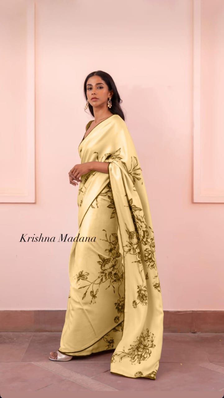 beautiful floral pattern Japan Satin