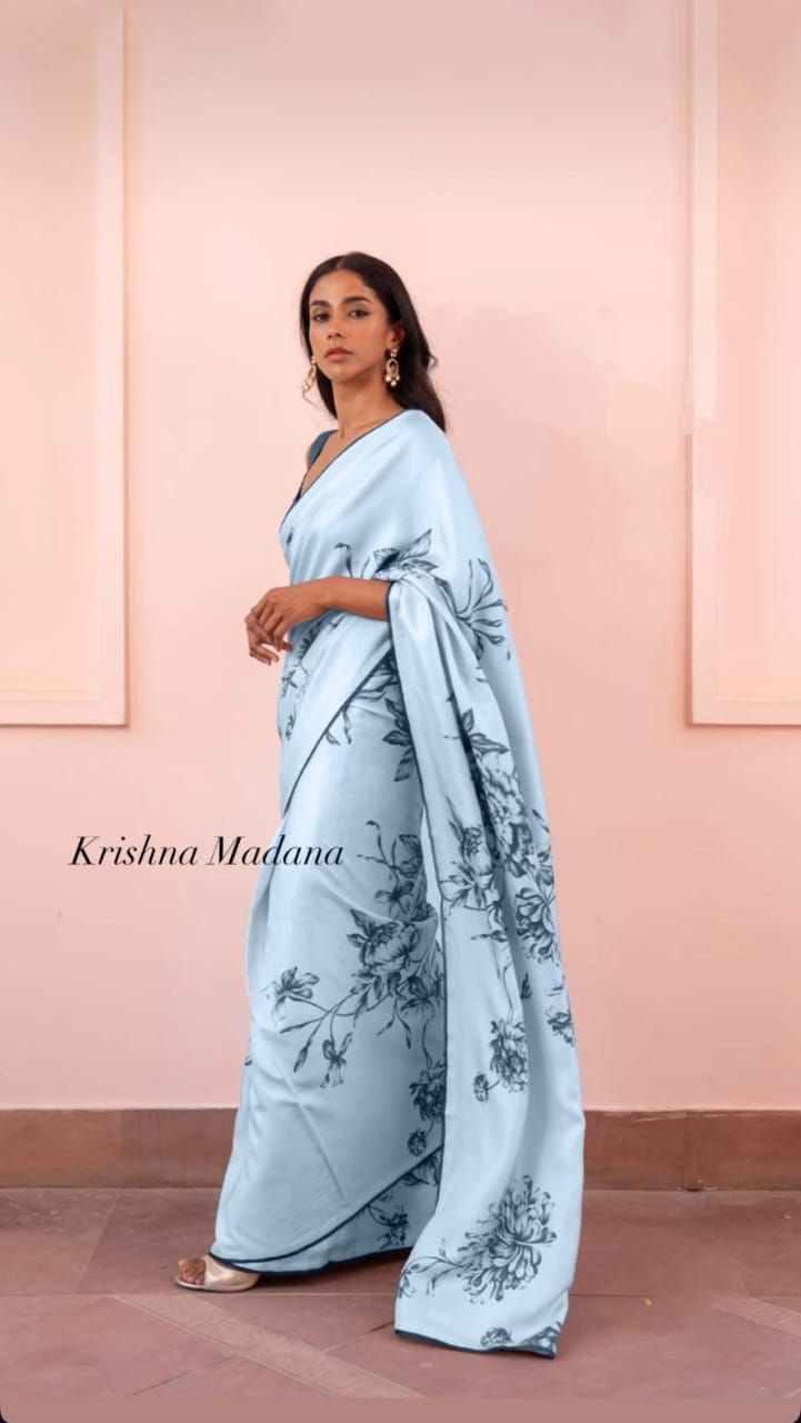 beautiful floral pattern Japan Satin