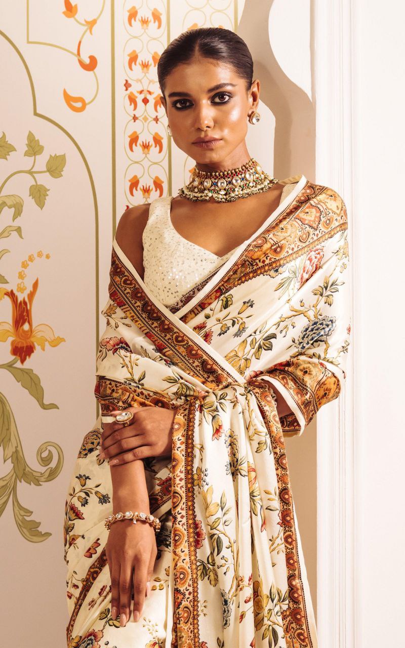 Digital Floral Print  Original Japan Satin (Devsena satin)