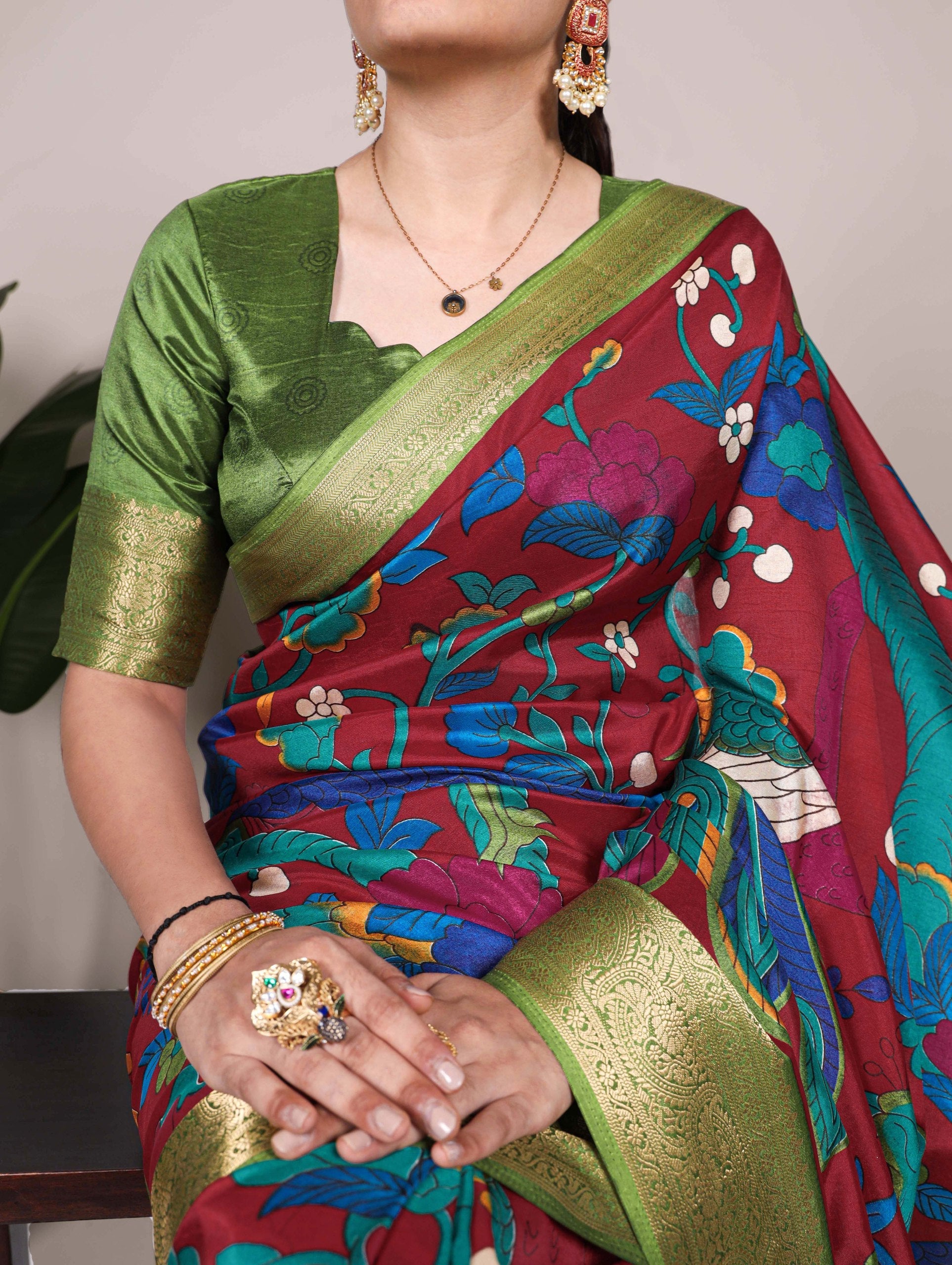 Tussar Silk With Viscose Border Premium Saree